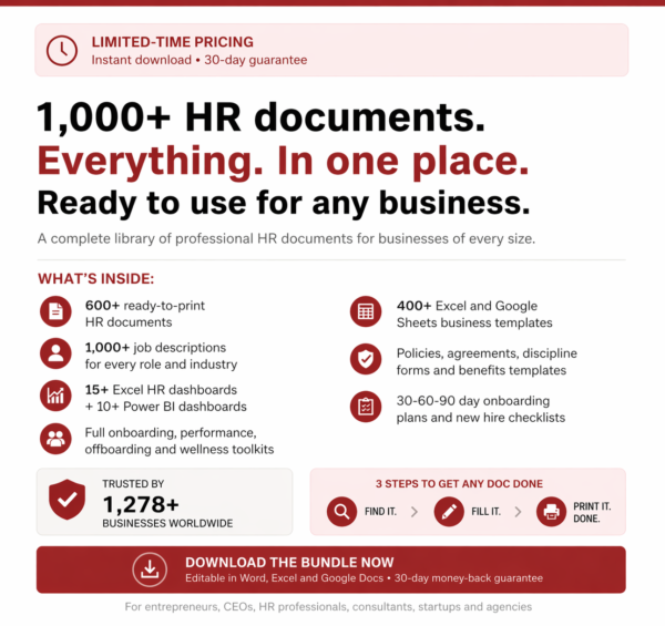 850+ Human Resources Documents for Modern Businesses